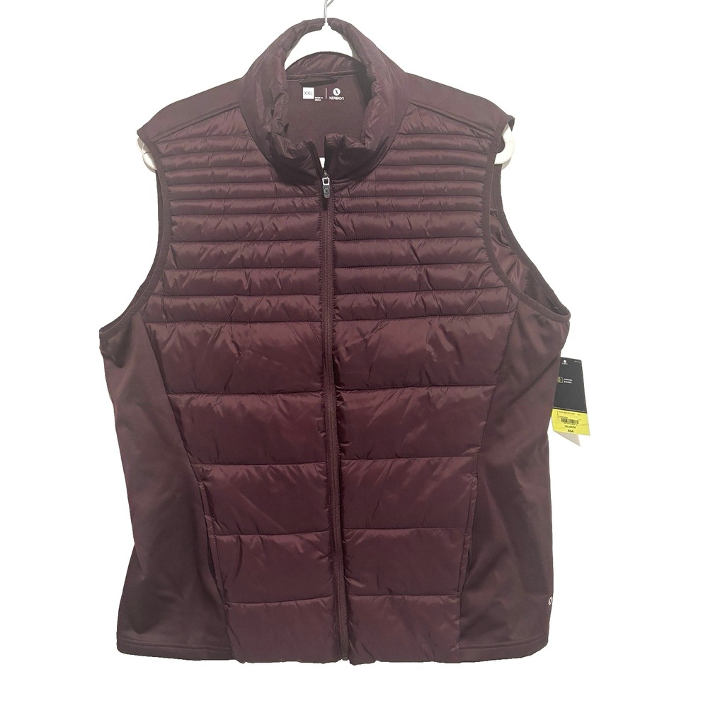 Women's Packable Puffer Vest Sz XXL Rum Raisin Lightweight Gorpcore